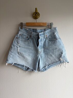 Levi’s 501 Light Wash Distressed Denim Women's Shorts